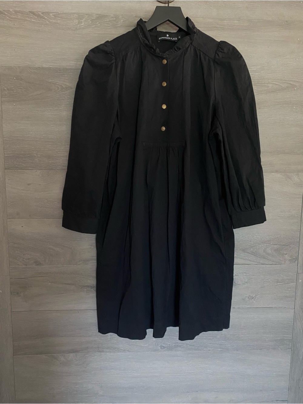 Pomander Place Claiborne Dress Black Cotton